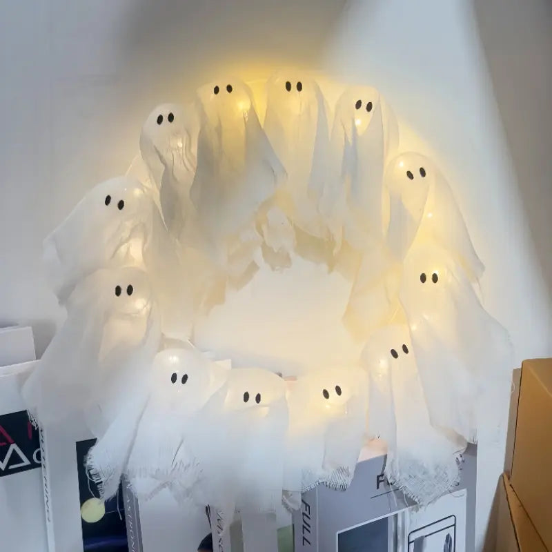 Glowing Ghost Wreath