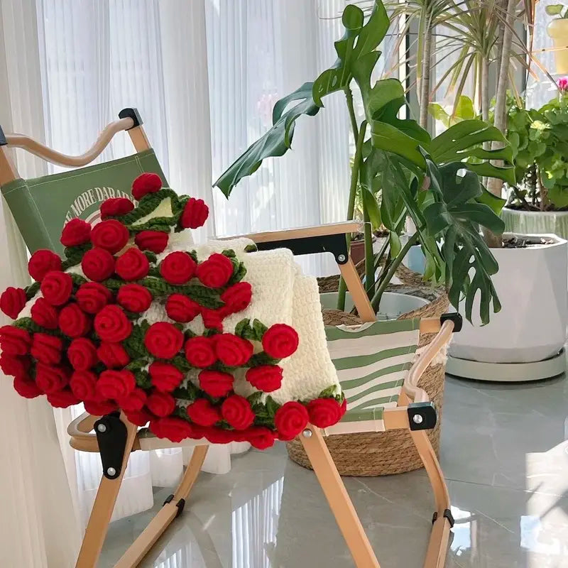 Handwoven Rose Blanket