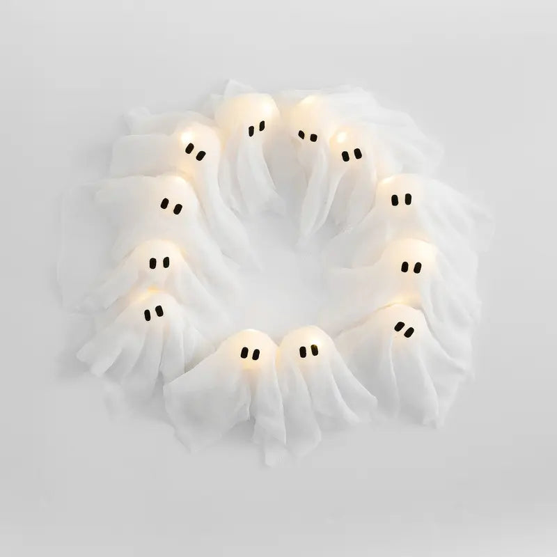 Glowing Ghost Wreath