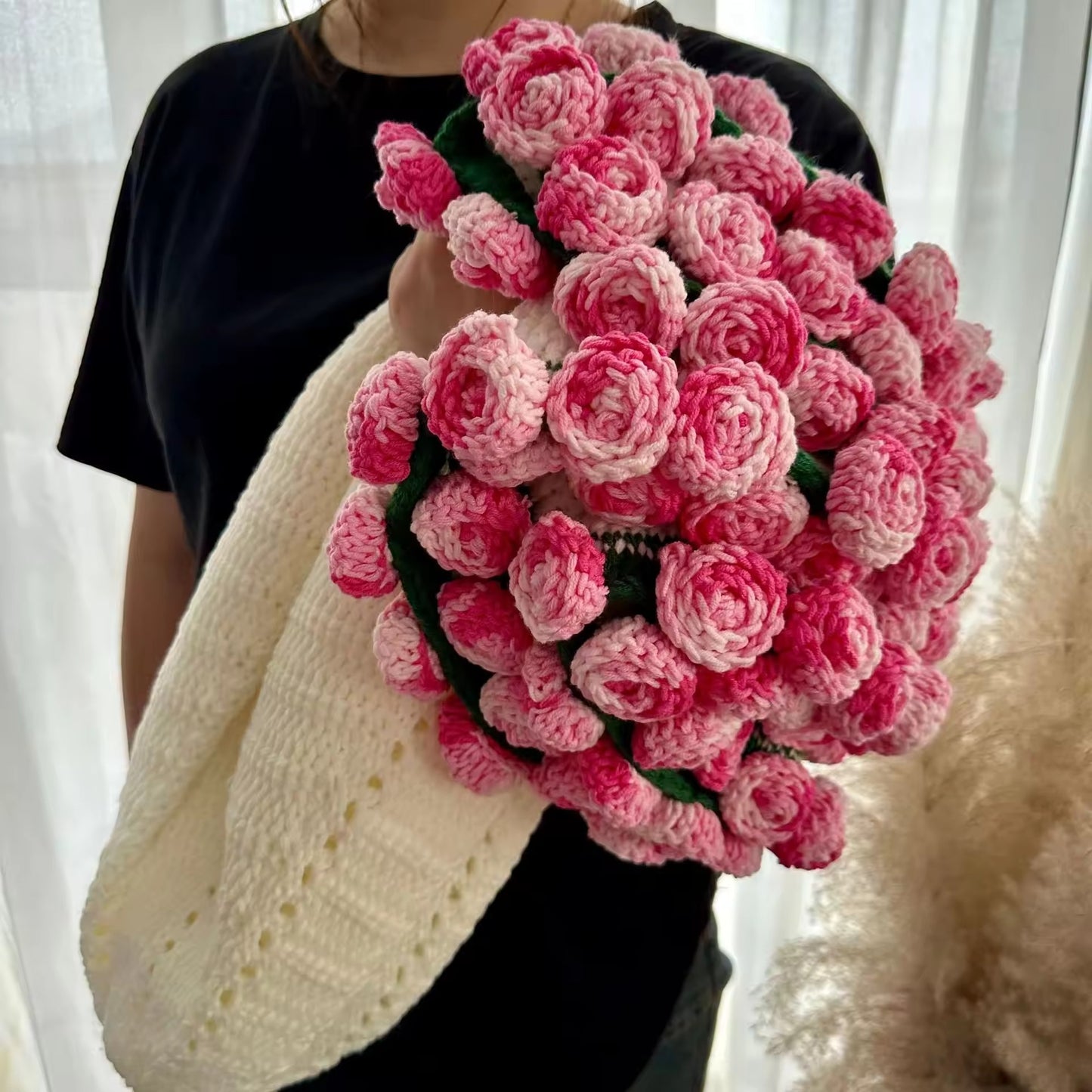 Handwoven Rose Blanket