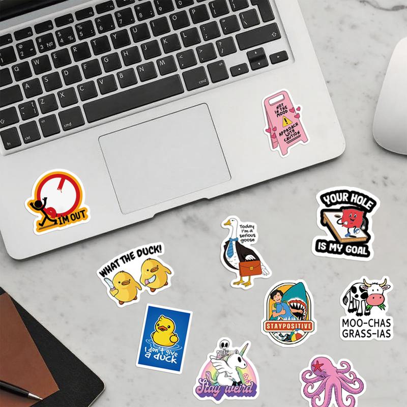 130pcs Snarky Vinyl Stickers