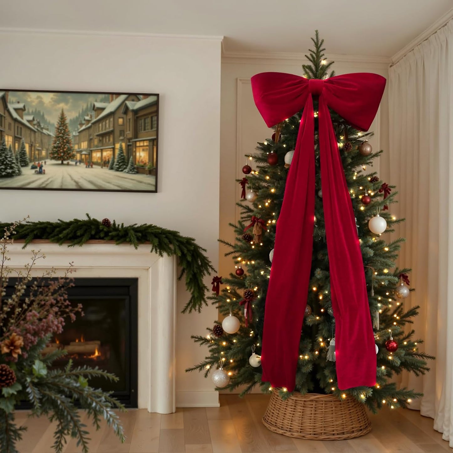 Large Christmas Bow Decor