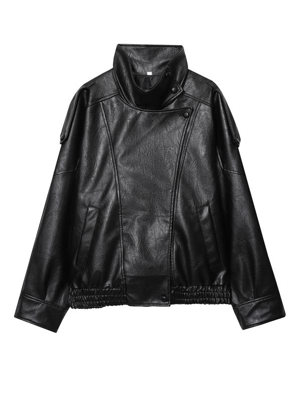 Faux Leather Biker Jacket