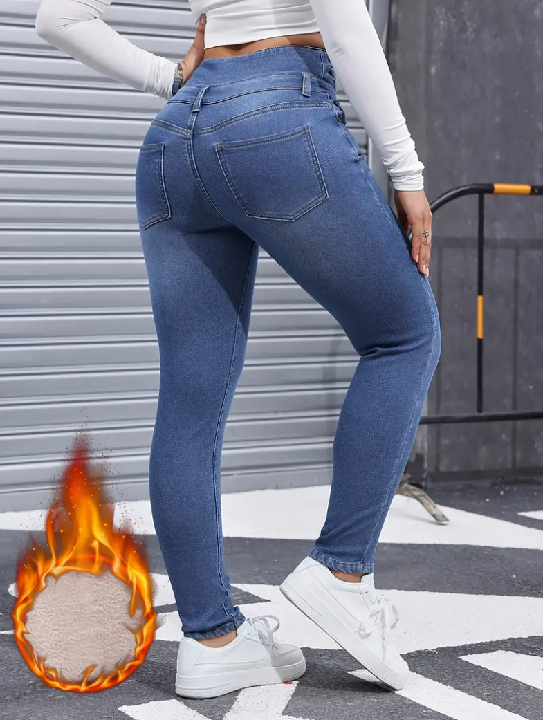 Fleece Lined Denim Jeans