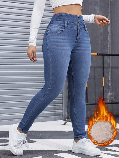 Fleece Lined Denim Jeans