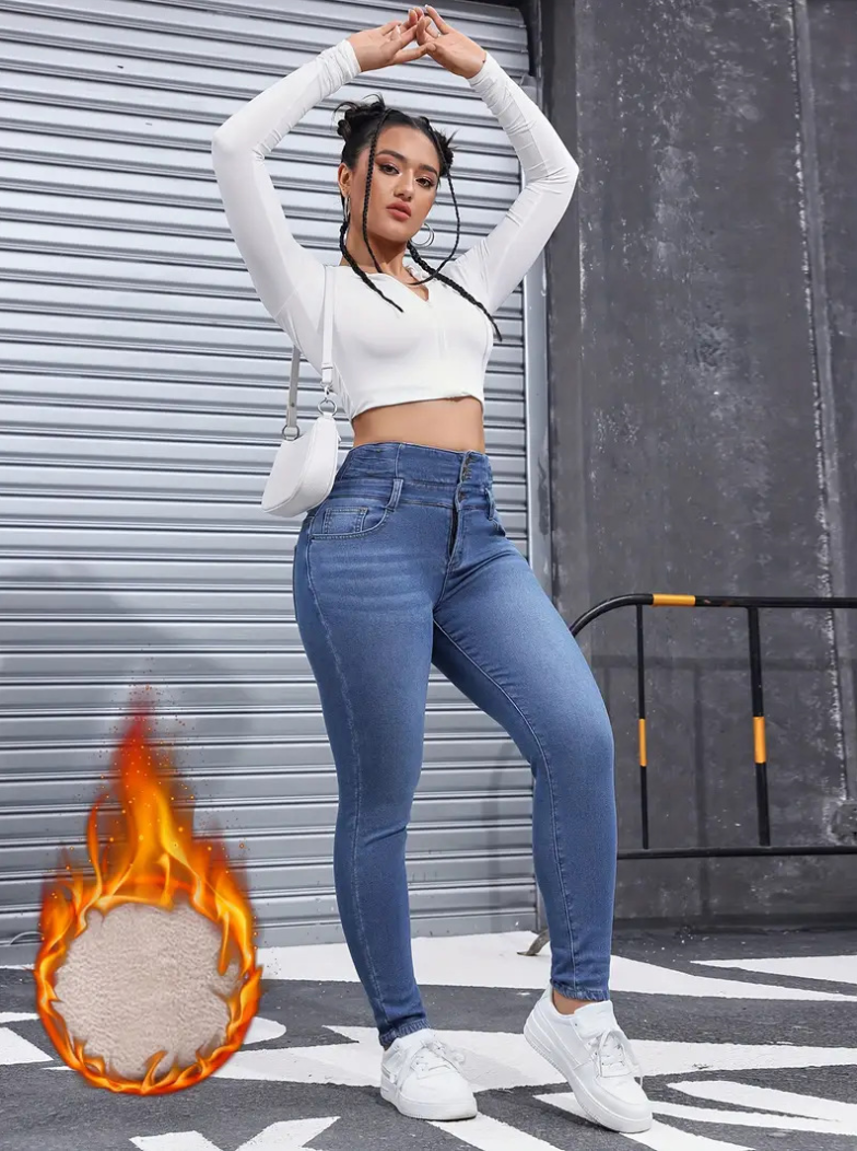 Fleece Lined Denim Jeans