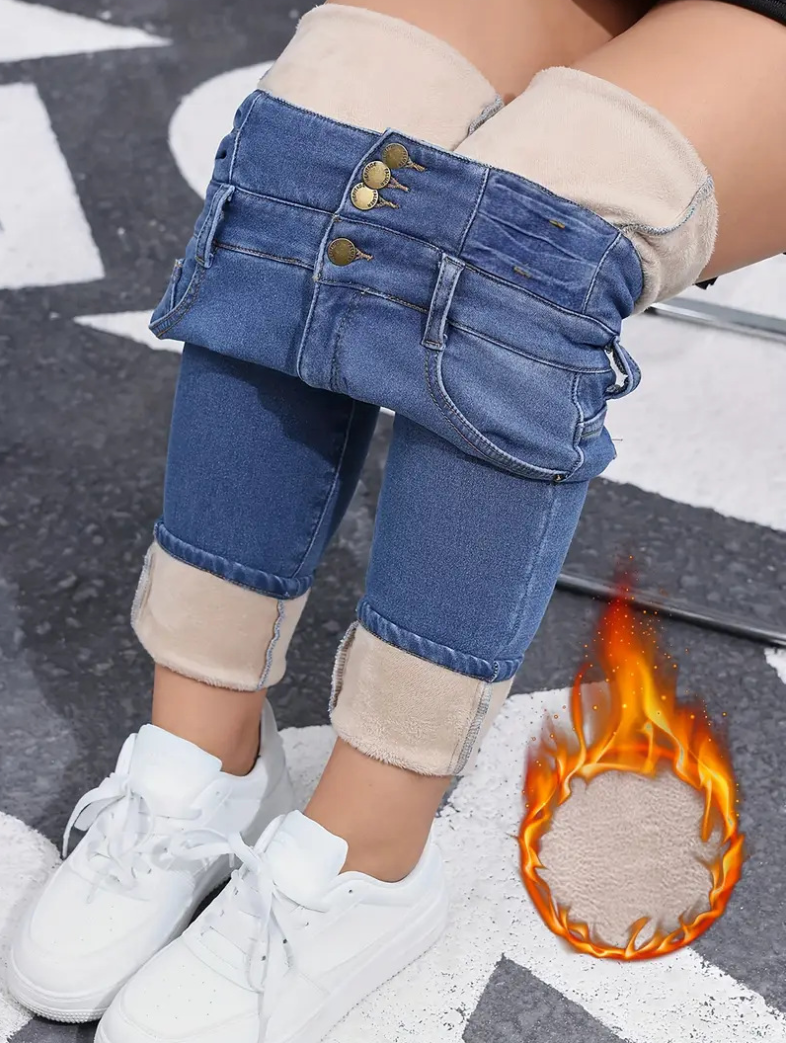 Fleece Lined Denim Jeans