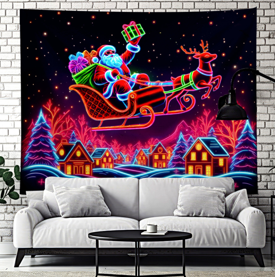 UV Activated Christmas Garage Door Banner